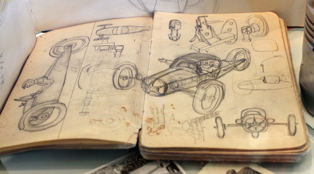 Wagenbauschule Skizzenbuch