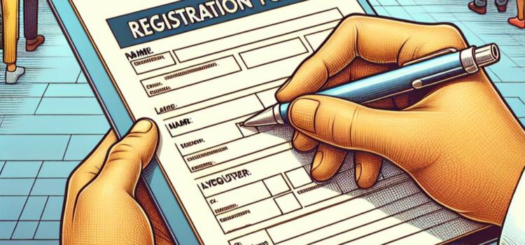 KI-generiertes Bild einer Hand, die ein Formular ausfüllt.